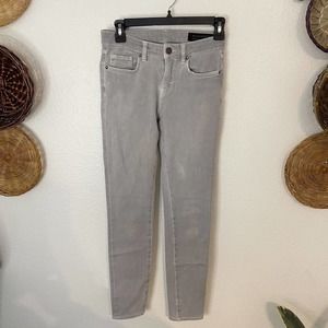 All Saints Womens Grey Stretch Mid Rise Slim Skinny Jewel Jeans Size 26w Comfort